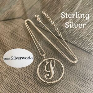 Belks Silverworks Elegant Silver Initial Pendant Necklace “ J “